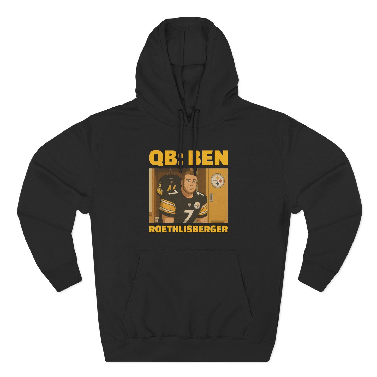 Anime Football 'QB: Ben Roethlisberger' Three-Panel Fleece Hoodie