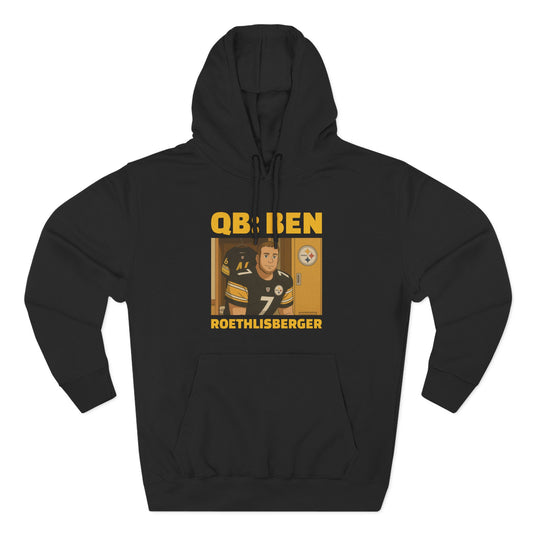 Anime Football 'QB: Ben Roethlisberger' Three-Panel Fleece Hoodie