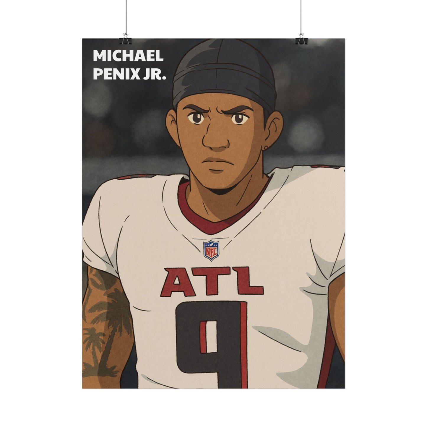 Loco Fits Anime Football 'Michael Penix Jr' Poster