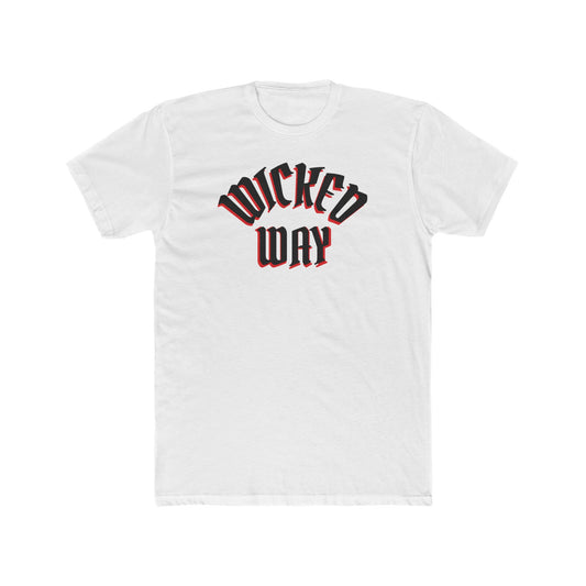 "Wicked Way" Deady Bear Front Script Back Bear Graphic Cotton Crew Tee