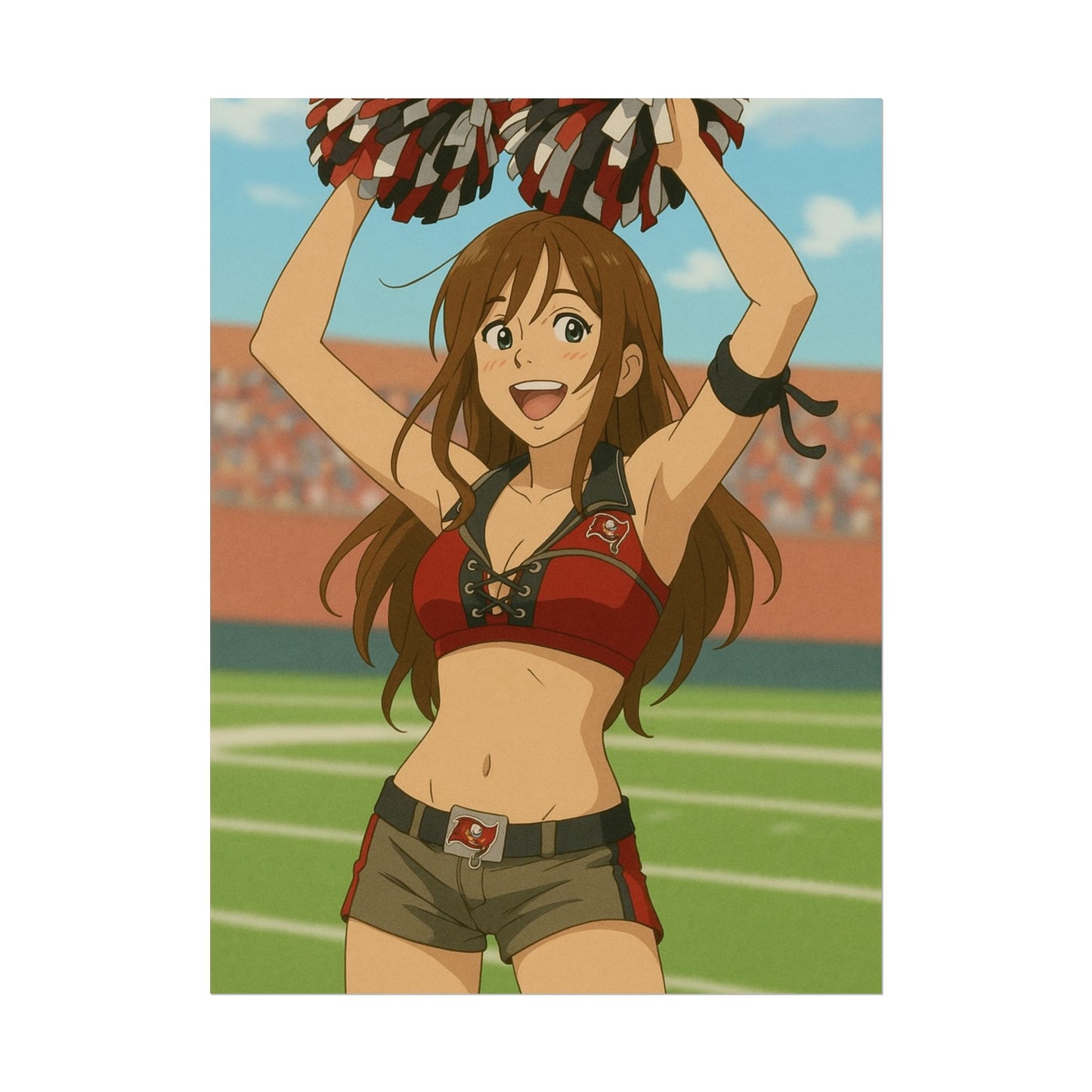 Loco Fits Anime Girls 'Buccaneers Cheerleader On-Field 2' Poster