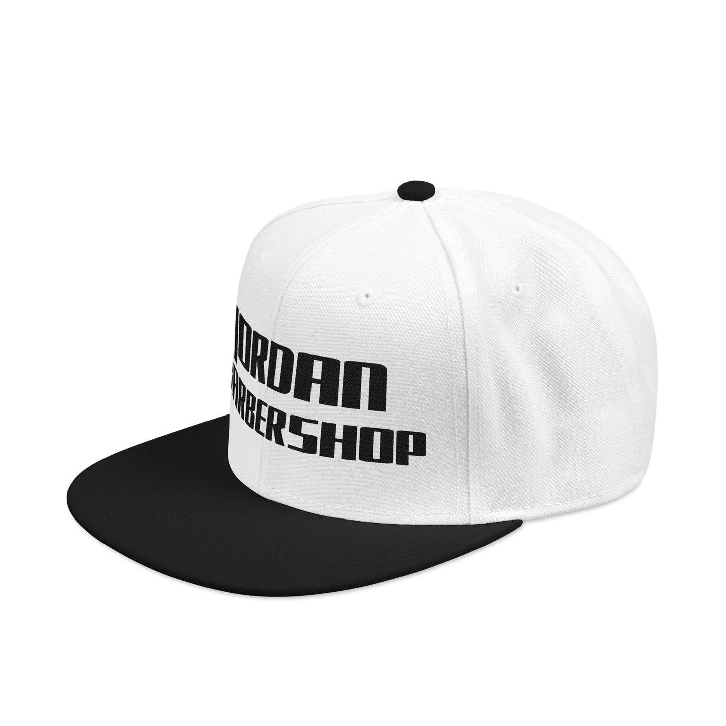 Jordan Barbershop Black Text Snapback
