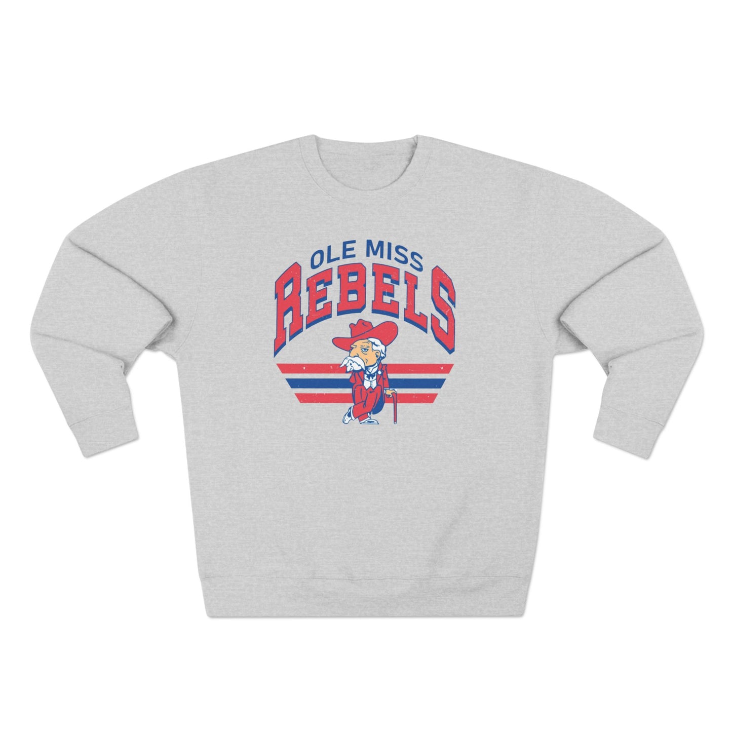 'Ole Miss Rebels Colonel Reb' Cotton Crewneck Sweatshirt
