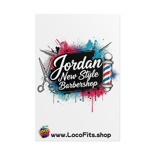 Jordan New Style Barbershop Alternative Logo V2 Poster