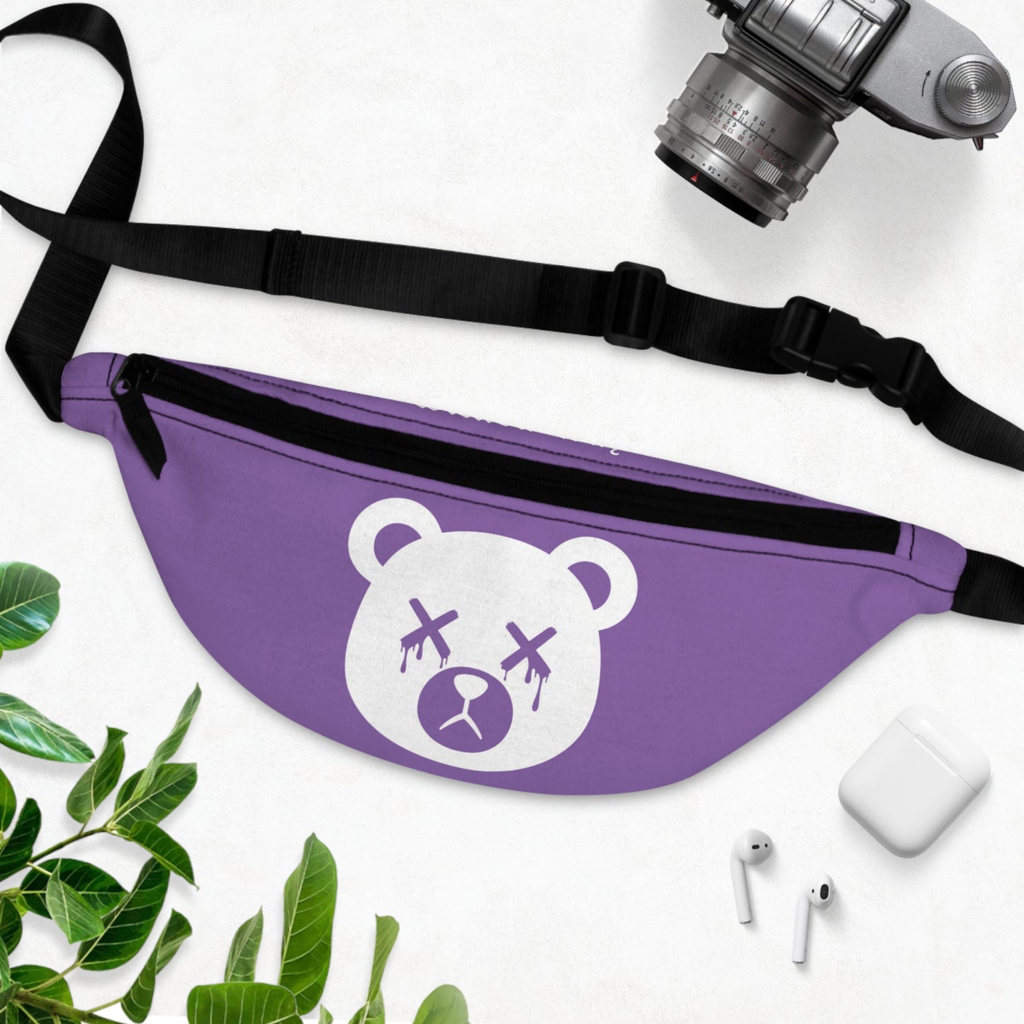 Light Purple w/ White Logo "Wicked Way" Dead Bear Head Fanny Pack