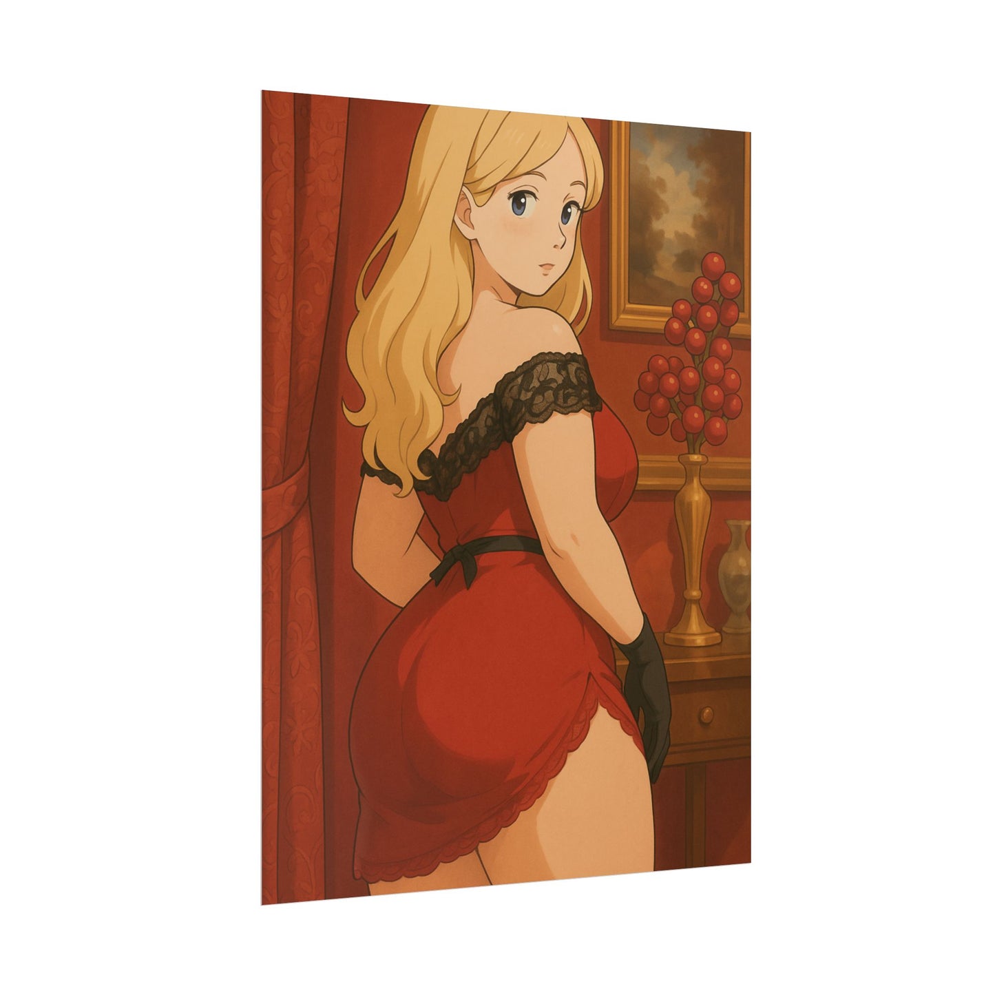 Loco Fits Anime Girls 'Time for a Night Cap' Poster