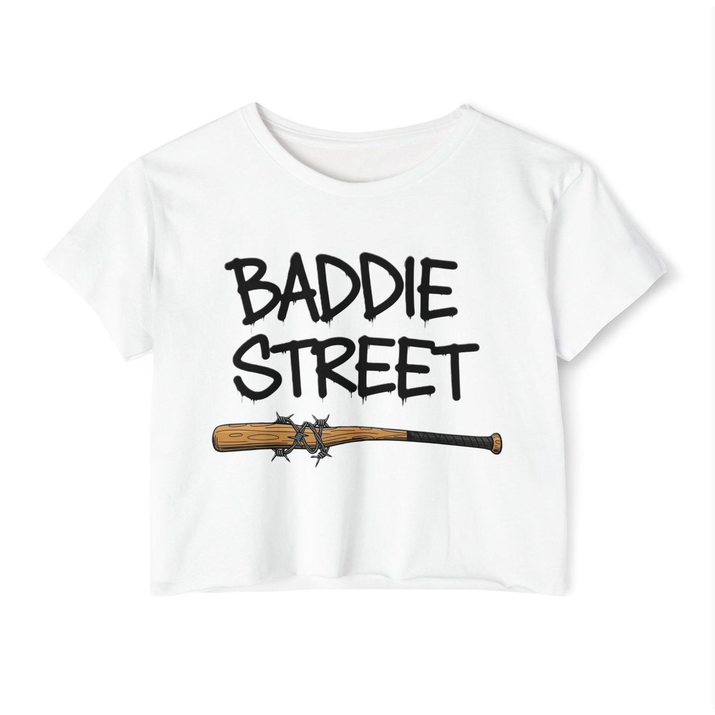 "Baddie Street" Baddie Bat V2 Logo Women's Crop Top