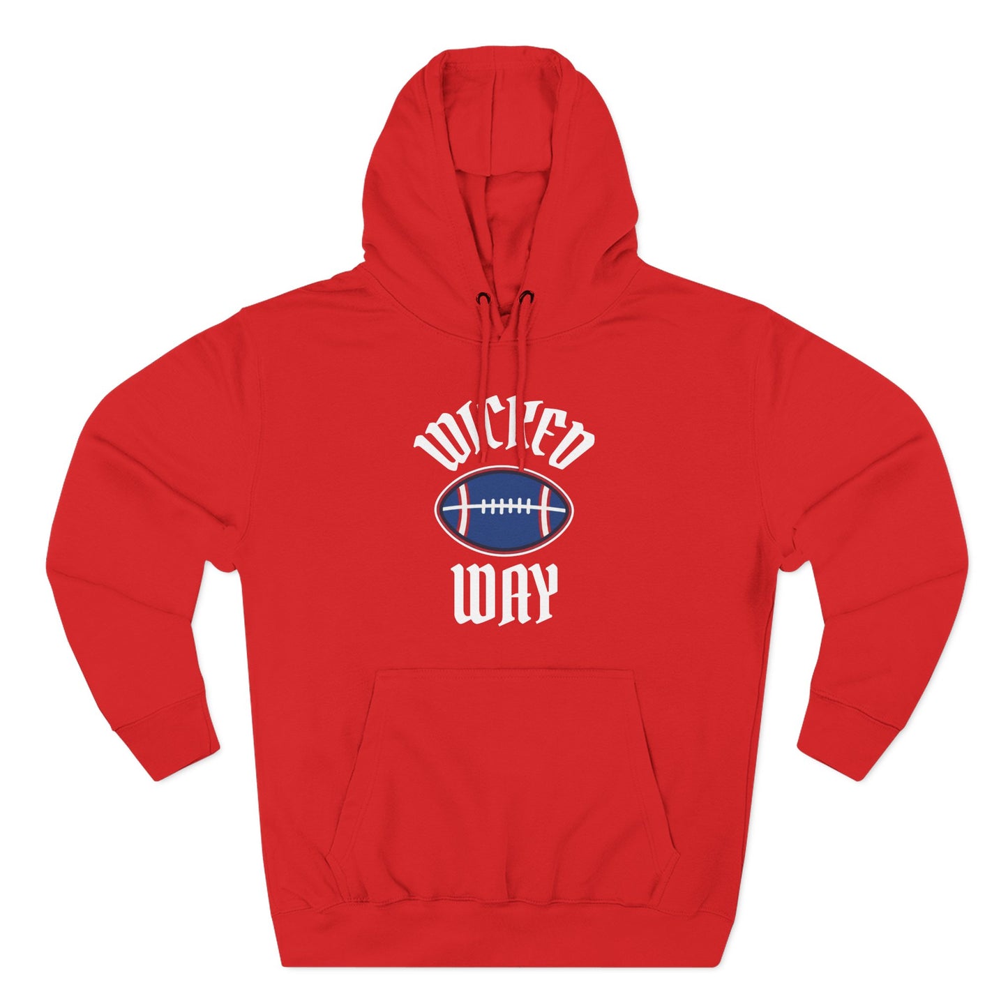 Legends "Wicked Way" Deady Bear Football Blue, White, & Red Fleece Hoodie