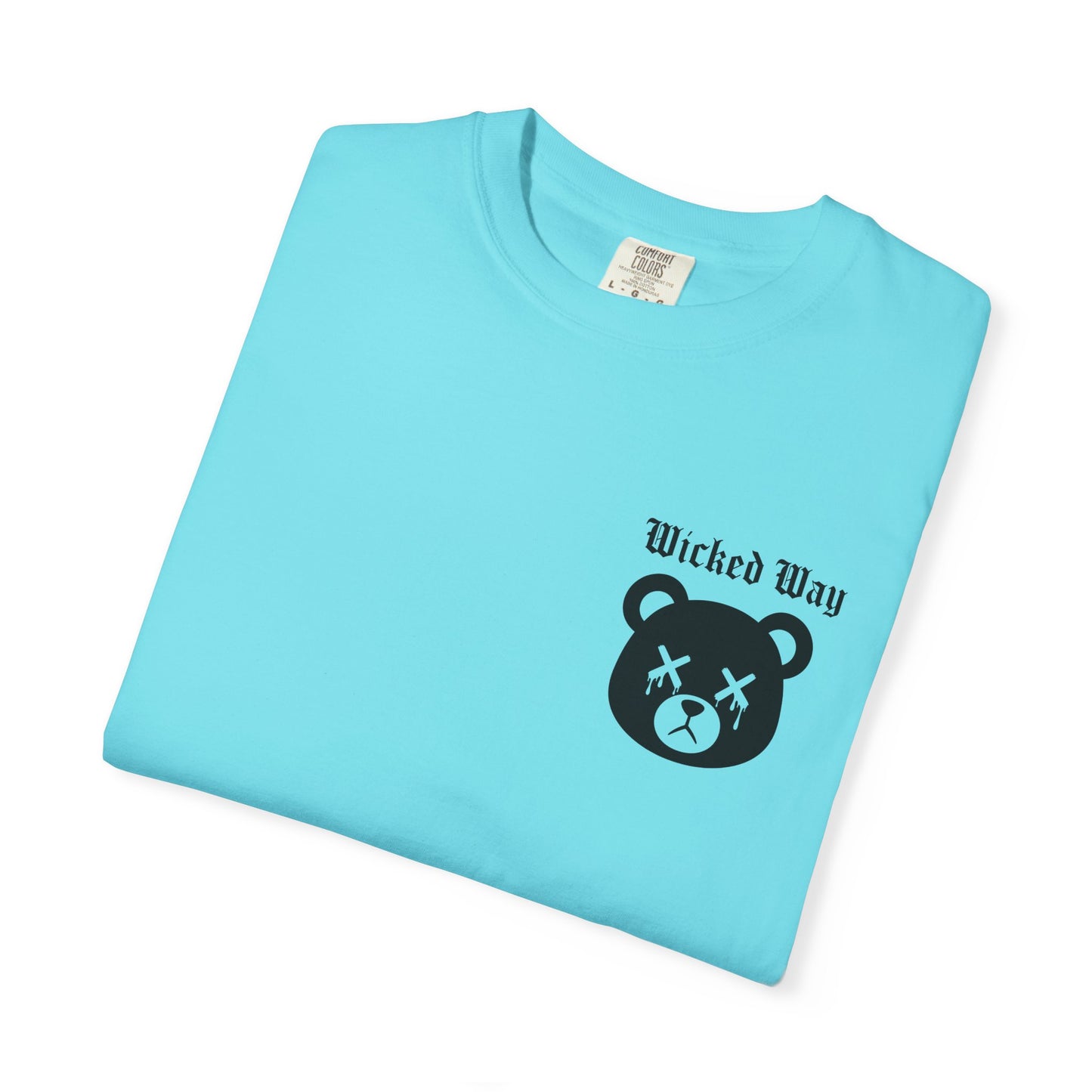 "Wicked Way" Dead Bear Head Pocket Logo Graphic T-Shirt (Multi Color Options)
