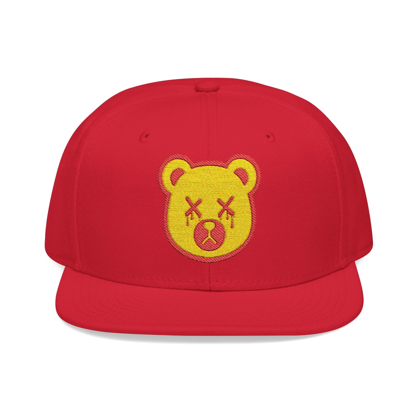 "Wicked Way" Deady Bear Head Red & Yellow Snapback