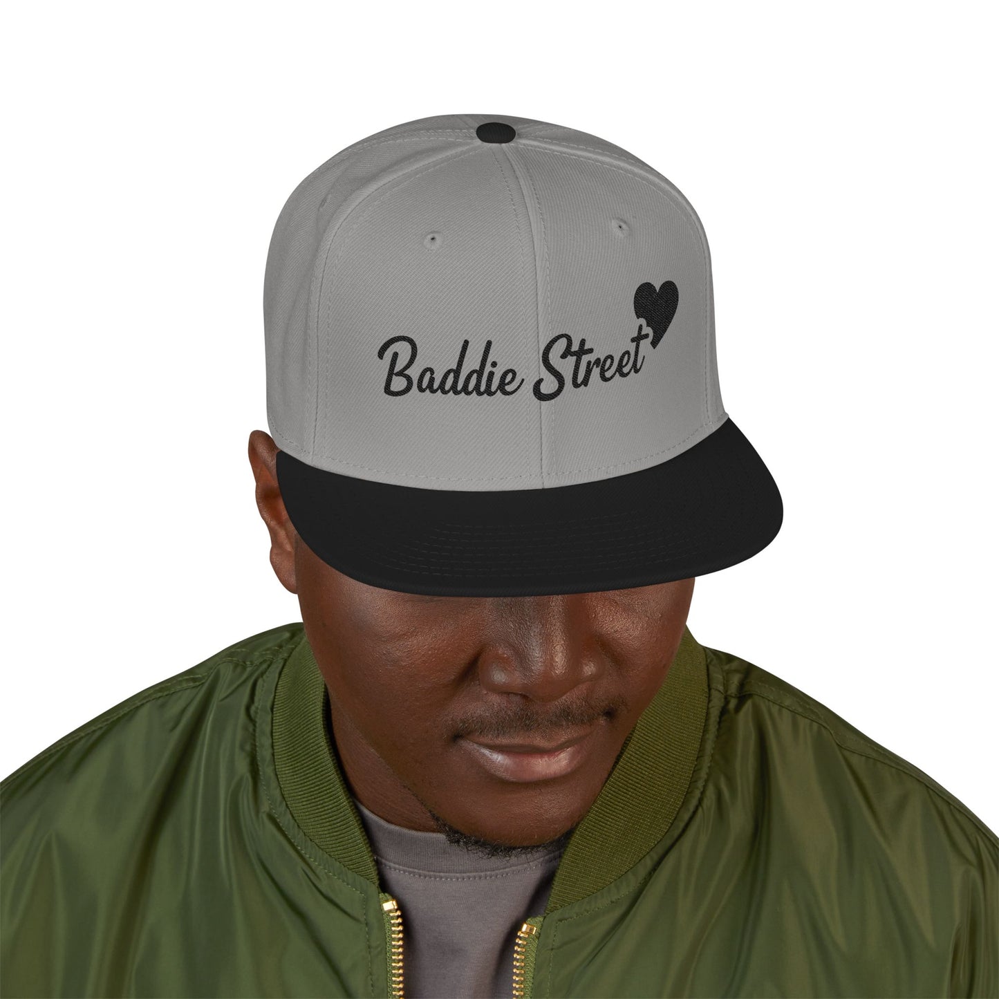 "Baddie Street" Script Heart V1 Snapback Hat
