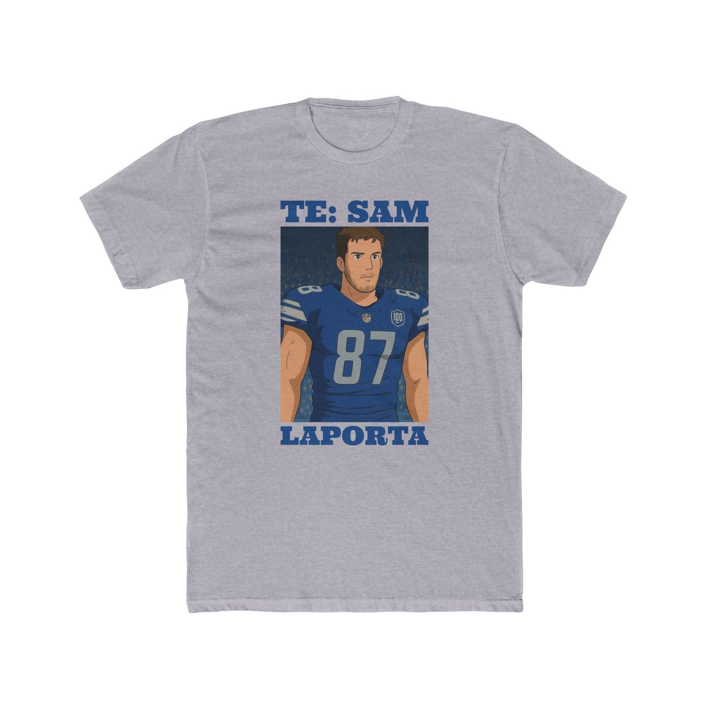 Anime Football 'TE: Sam LaPorta' Cotton Crew Tee