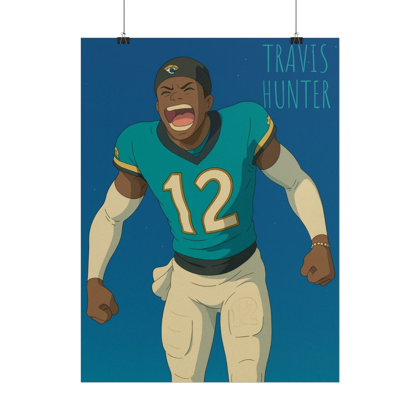 Loco Fits Anime Football 'Travis Hunter' Poster