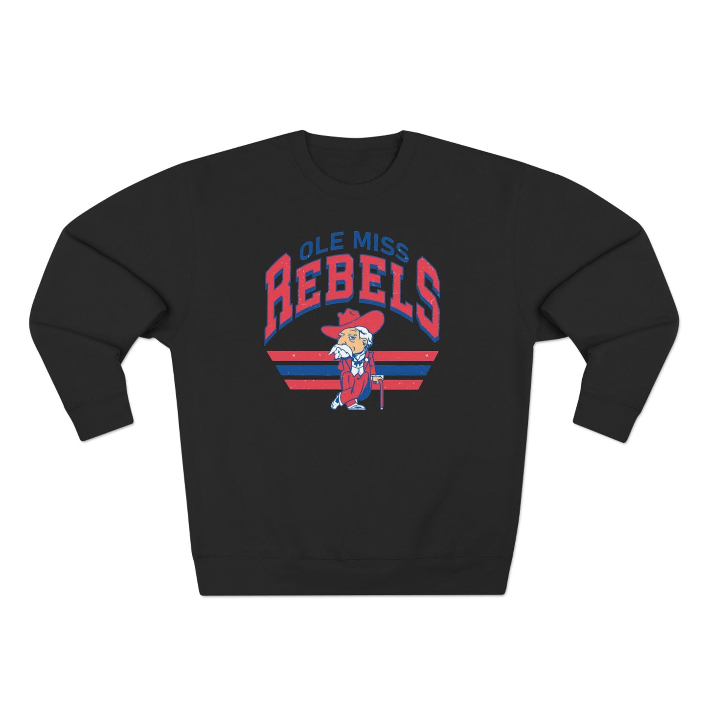 'Ole Miss Rebels Colonel Reb' Cotton Crewneck Sweatshirt