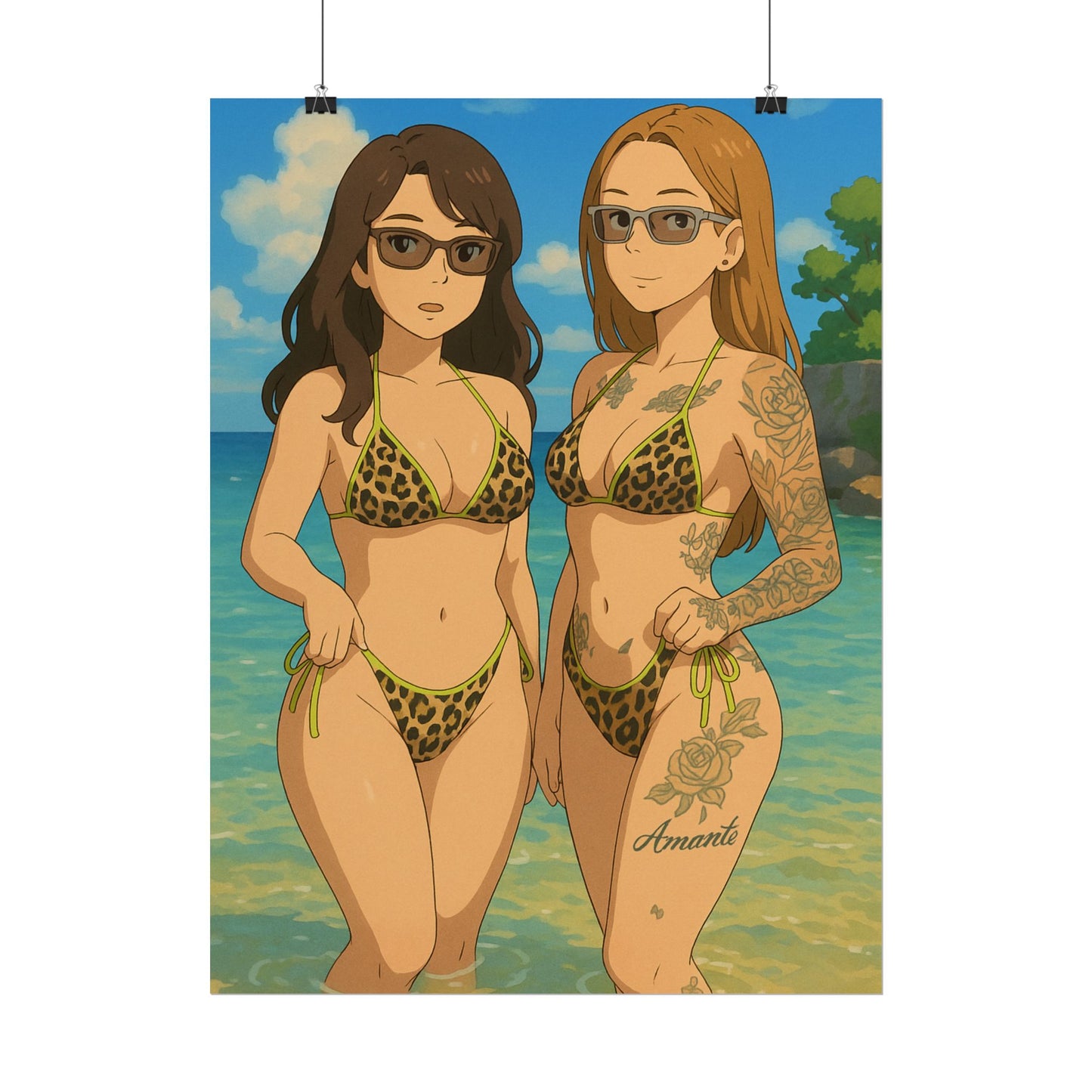 Loco Fits Anime Girls 'Beach Babes' Poster