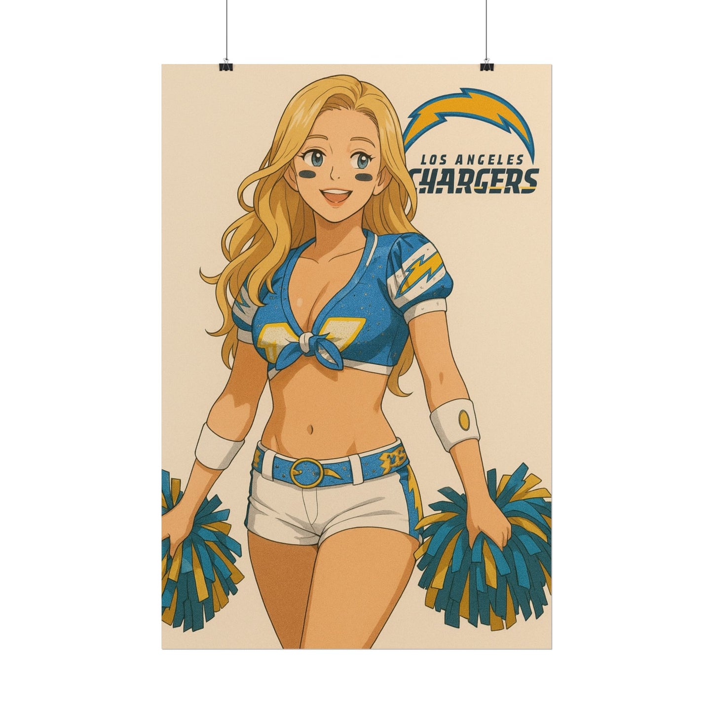 Loco Fits Anime Girls 'Chargers Cheerleader 1' Poster