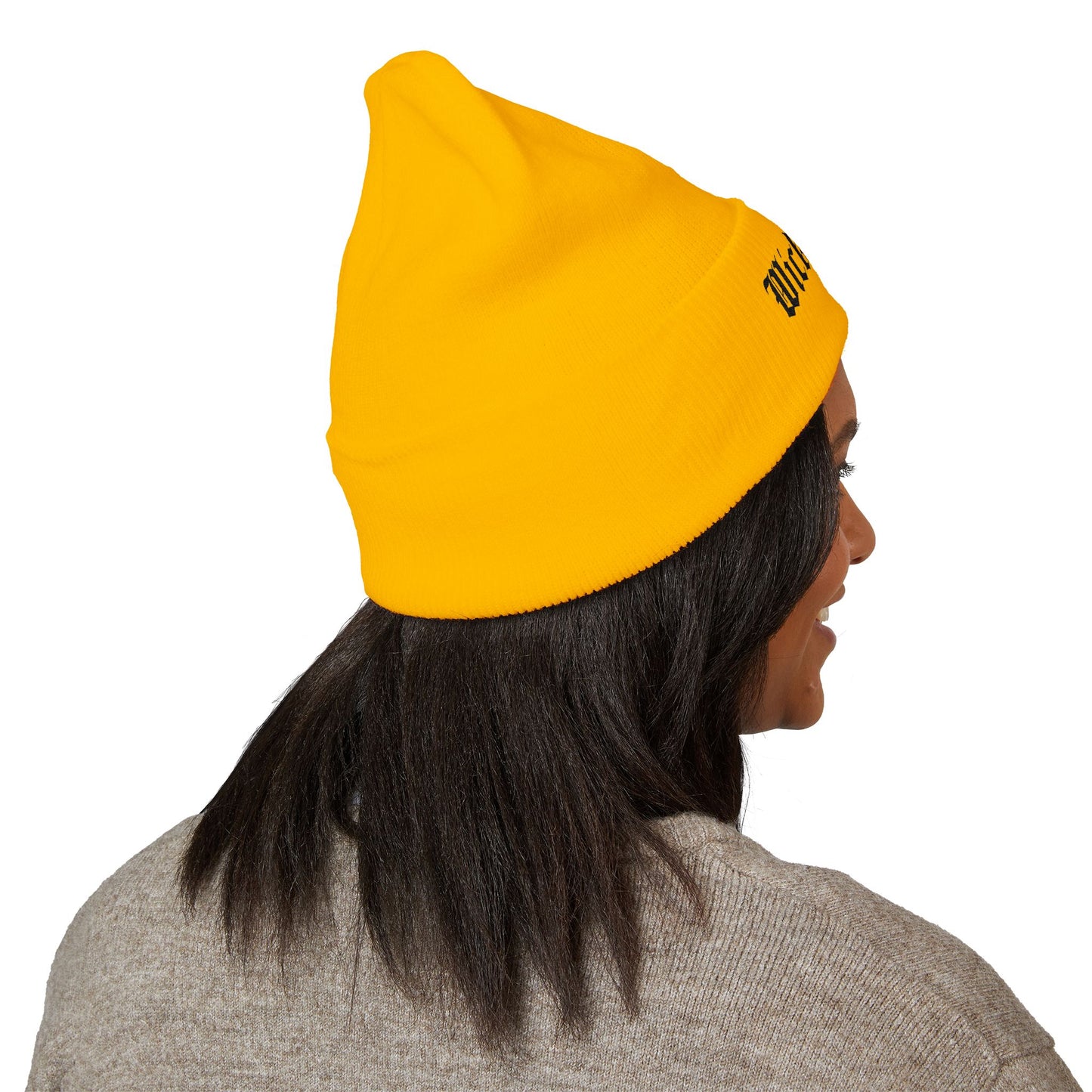 "Wicked Way" Black Script Embroidered Beanie (Multi Color Options)