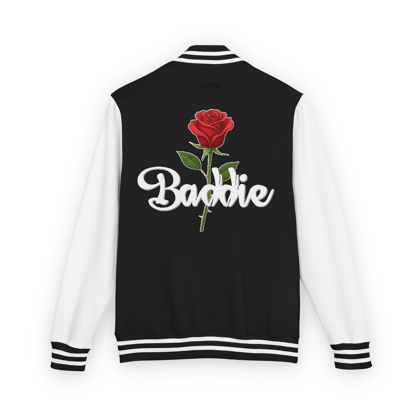 "Baddie Street" Labeled Baddie Rose Heavyweight Letterman Jacket