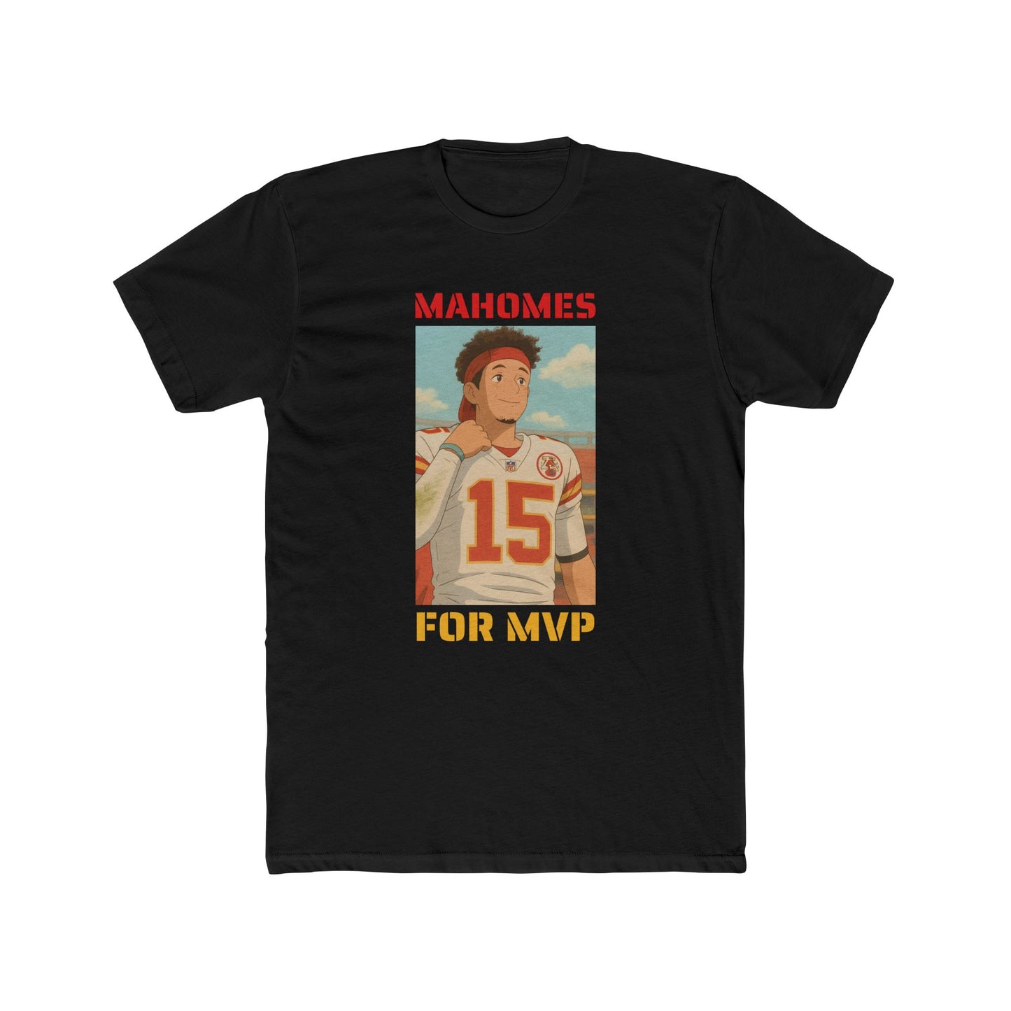 Anime Football 'Mahomes For MVP' Cotton Crew Tee