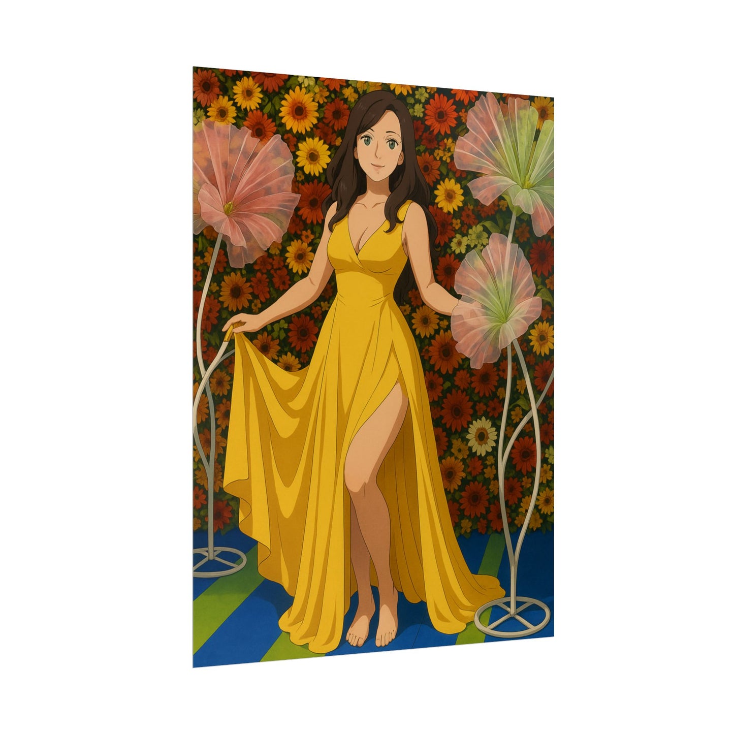 Loco Fits Anime Girls 'Flower Girl' Poster