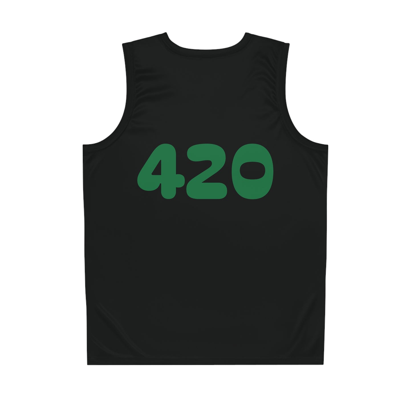 Black "Hippie Highway" #420 Rasta Vibes Basketball Jersey