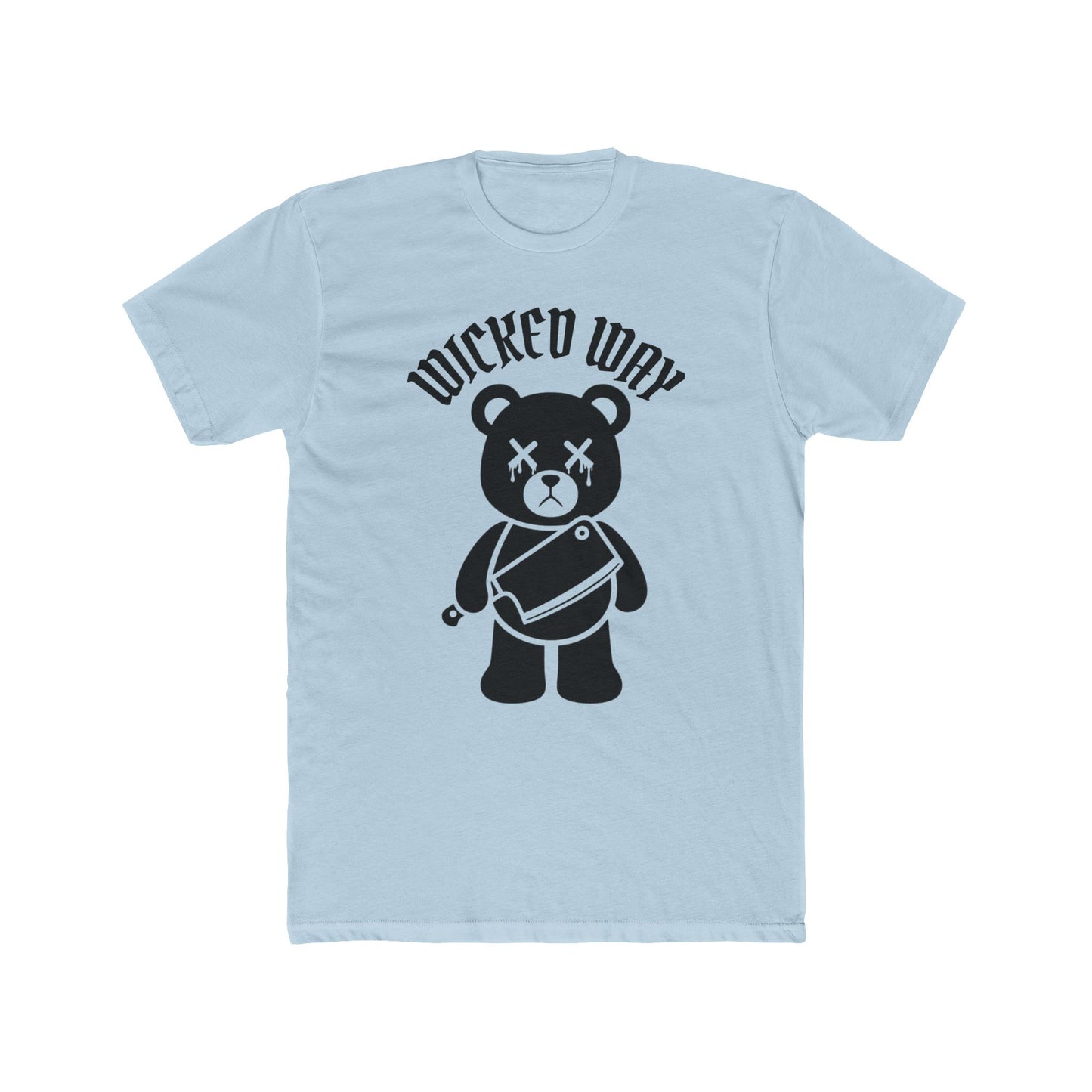 "Wicked Way" Deady Bear Butcher Knife Cotton Crew Tee