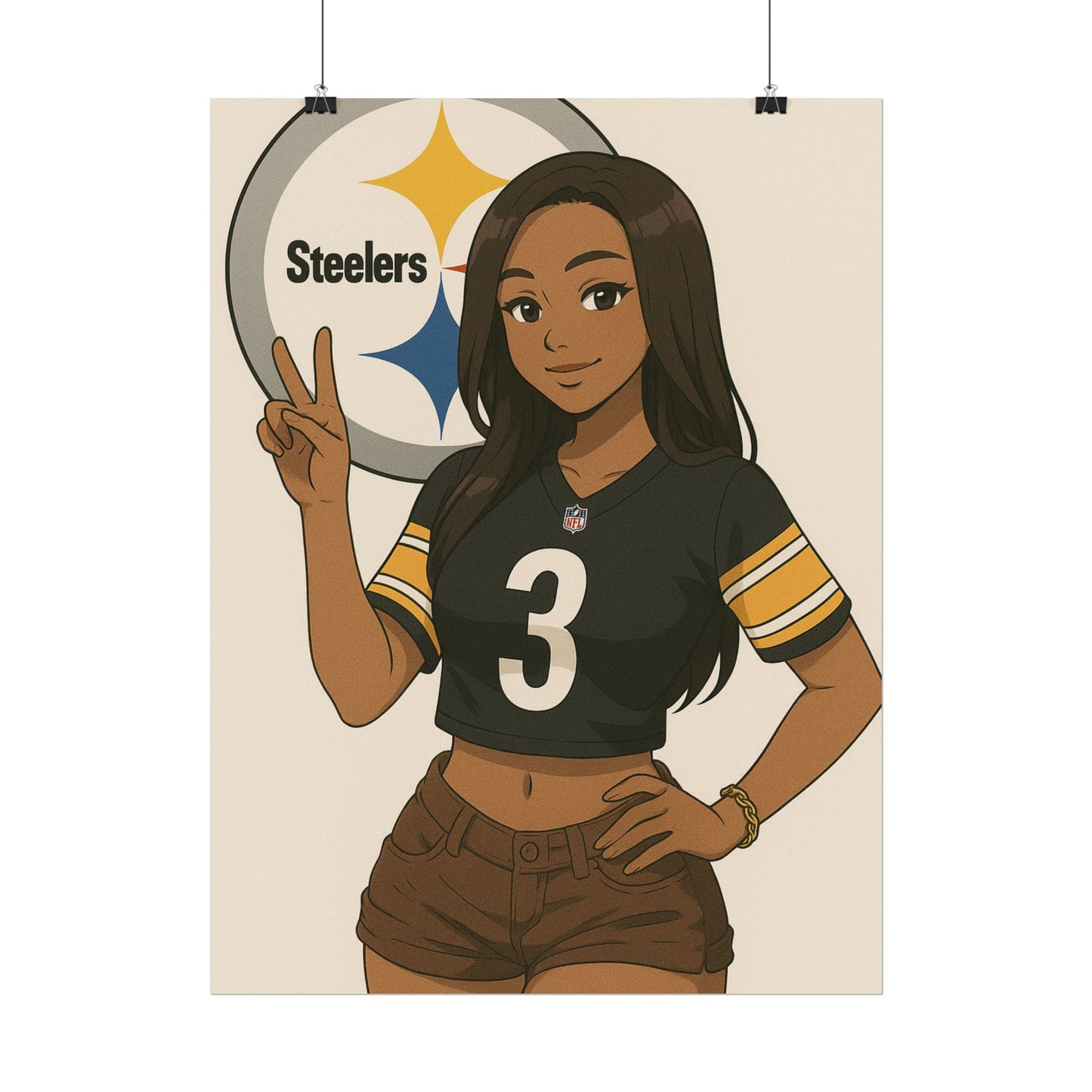 Loco Fits Anime Girls 'Steelers Girls 1' Poster