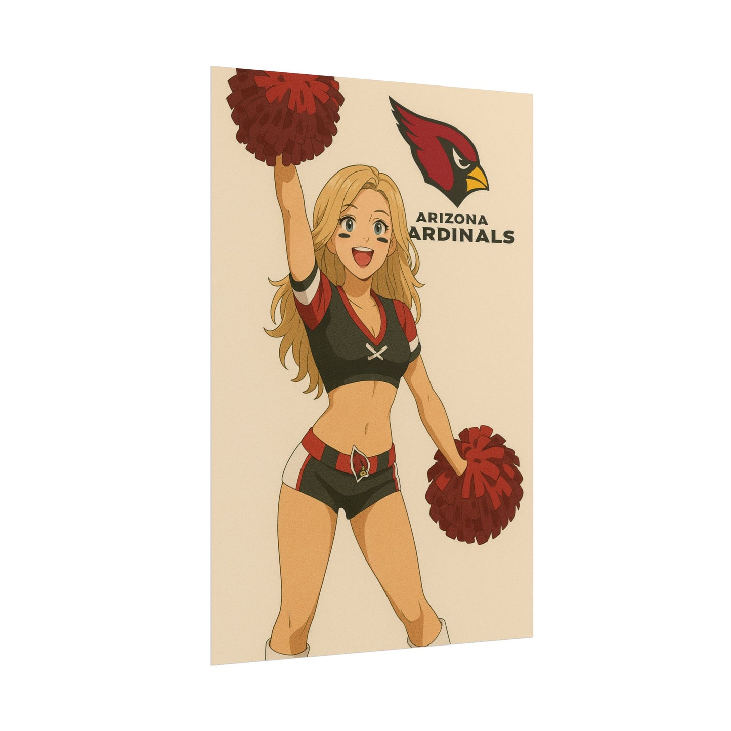 Loco Fits Anime Girls 'Cardinals Cheerleader 1' Poster