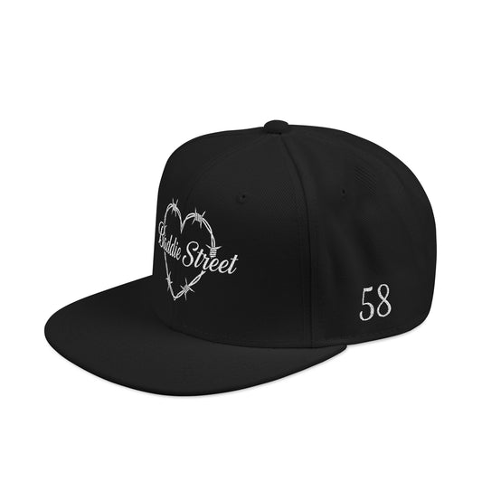Limited Edition Black "Baddie Street" #58 Barbed Wire Heart Alt. Snapback