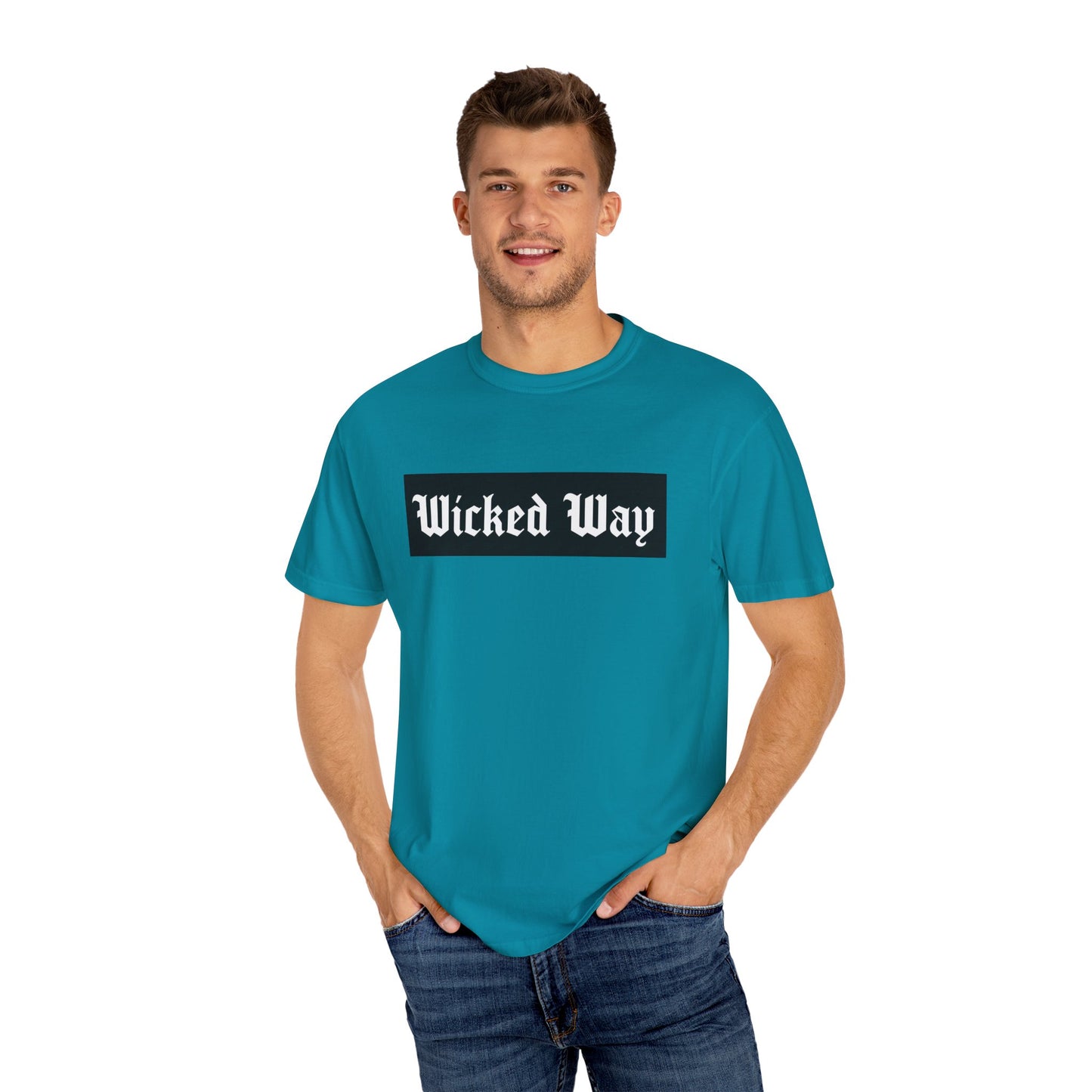 "Wicked Way" Block Gothic Lettering T-shirt