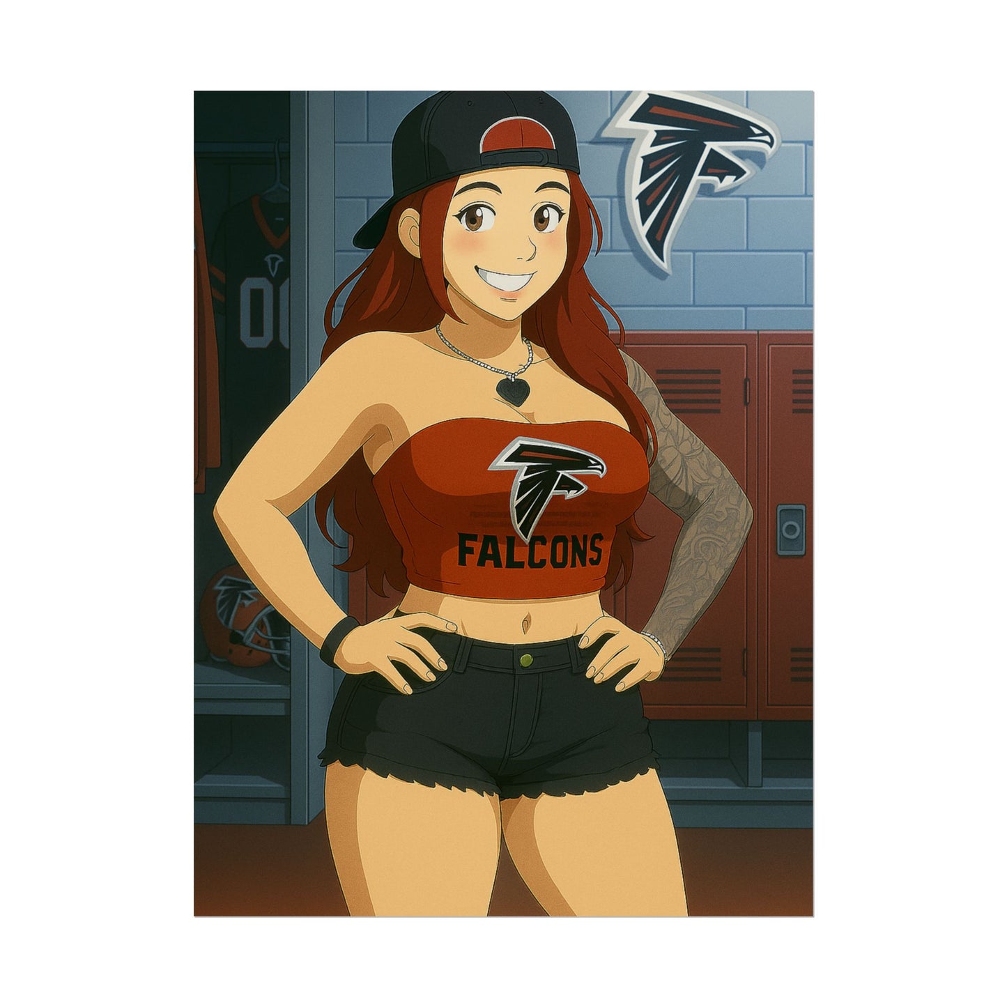 Loco Fits Anime Girls 'Falcons Girl Locker Room 2' Poster