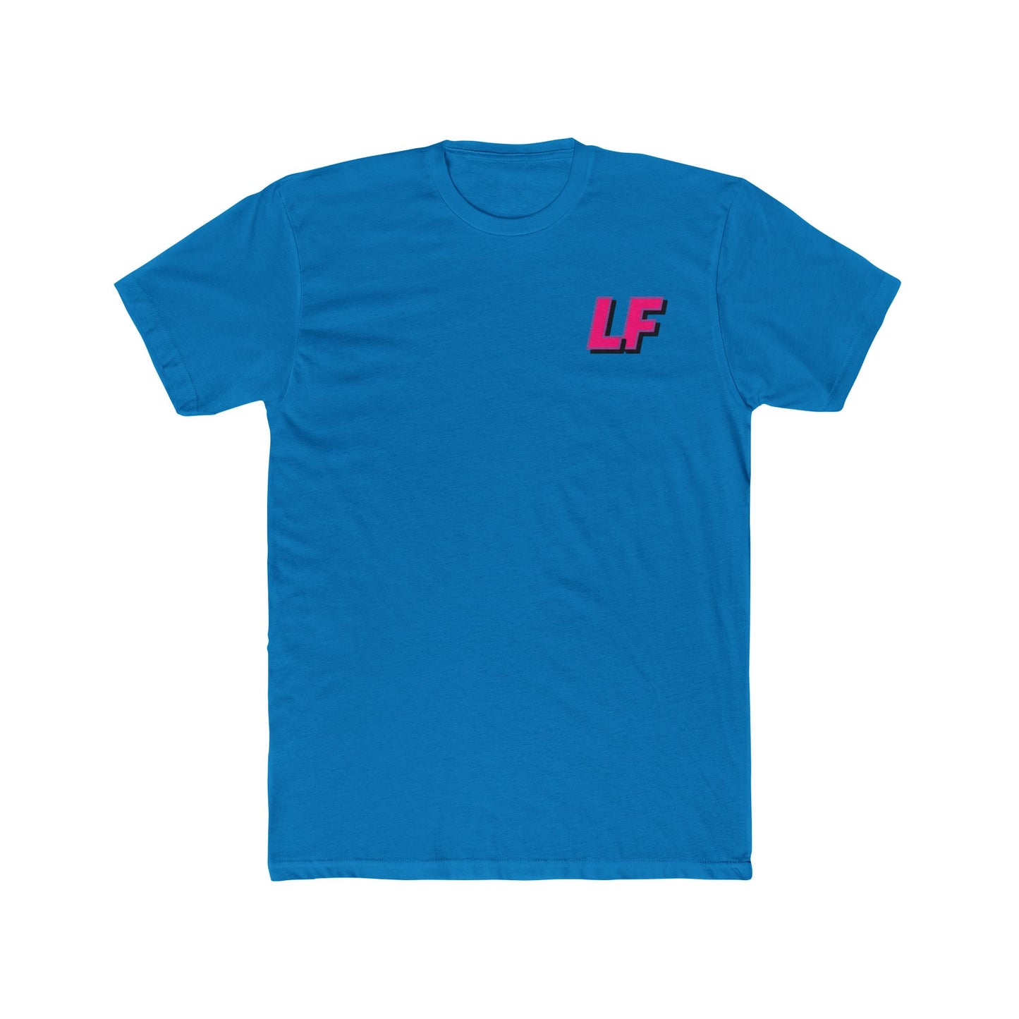 Loco Fits "LF" Hot Pink Pocket Logo Cotton Crew Tee