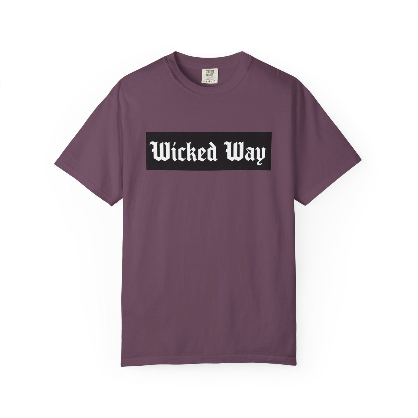 "Wicked Way" Block Gothic Lettering T-shirt