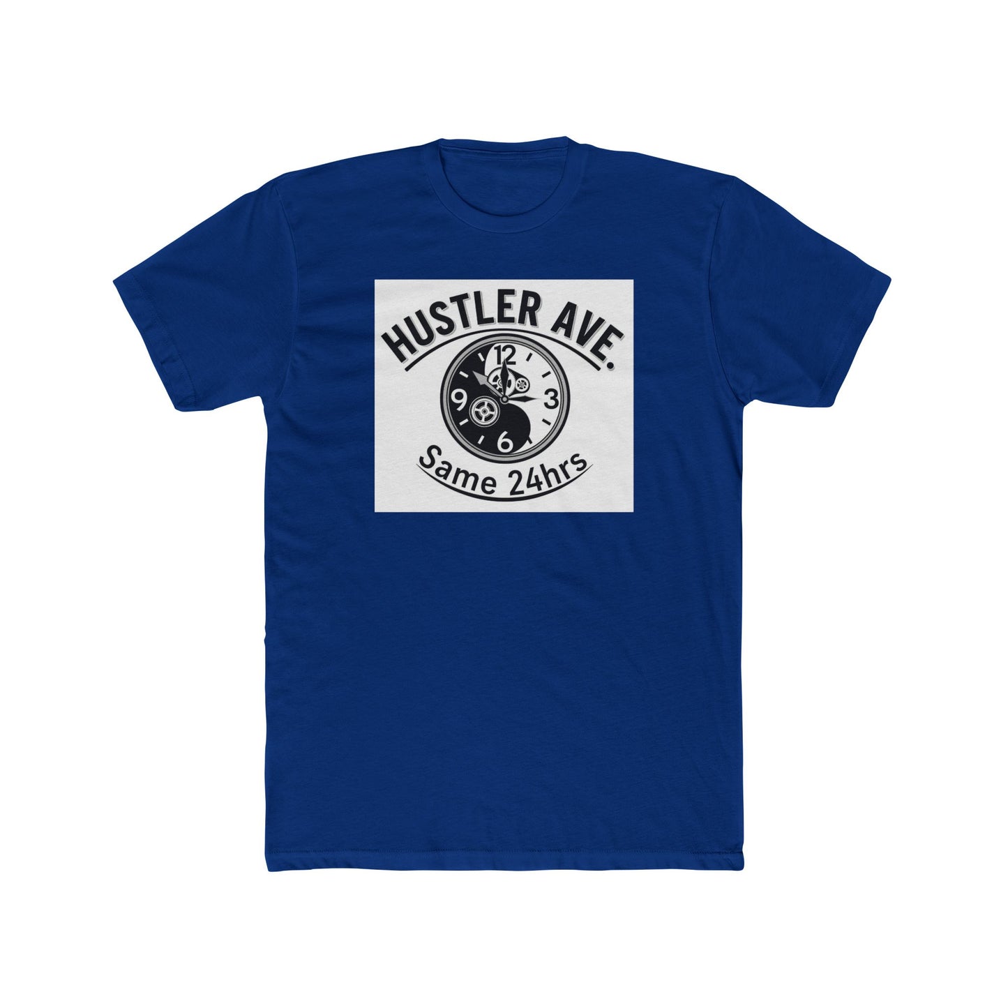 "Hustler Ave" Same 24Hrs Cotton Crew Tee