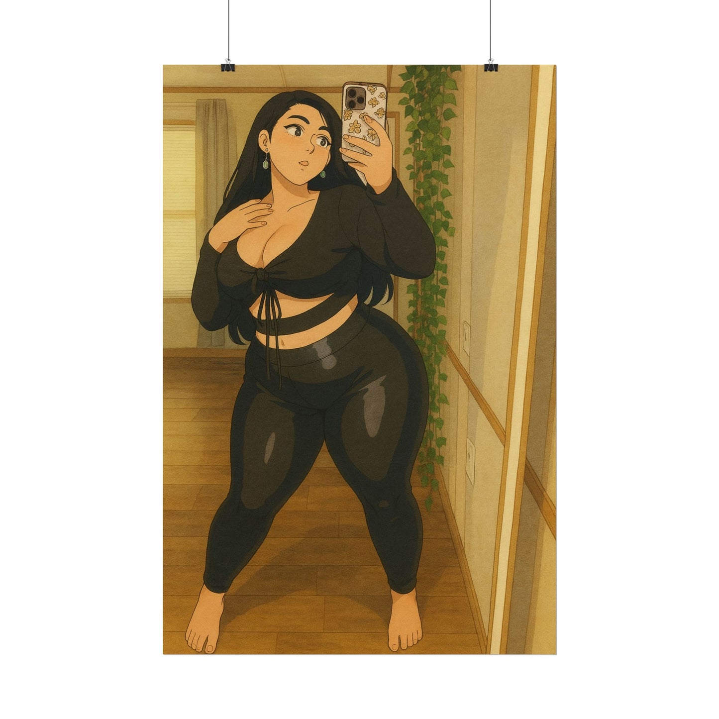 Loco Fits Anime Girls 'Quick Thick Selfie Time' Poster
