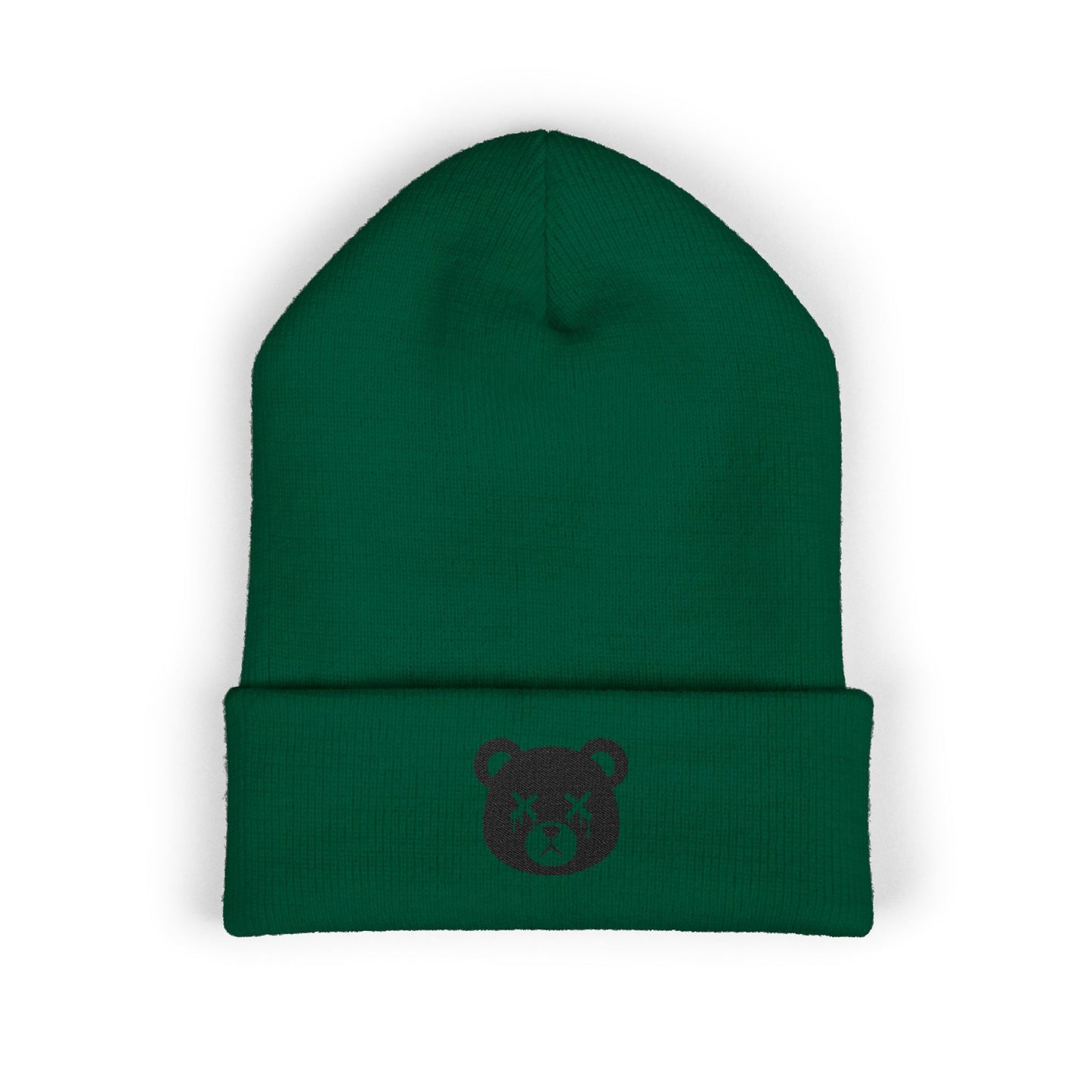 "Wicked Way" Dead Bear Head Black Embroidered Beanie (Multi Color Options)