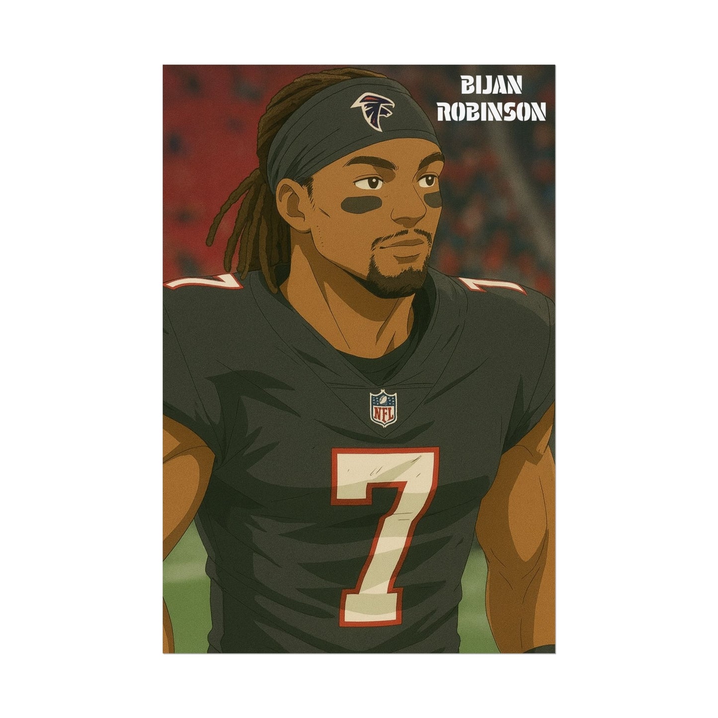 Loco Fits Anime Football 'Bijan Robinson' Poster V2