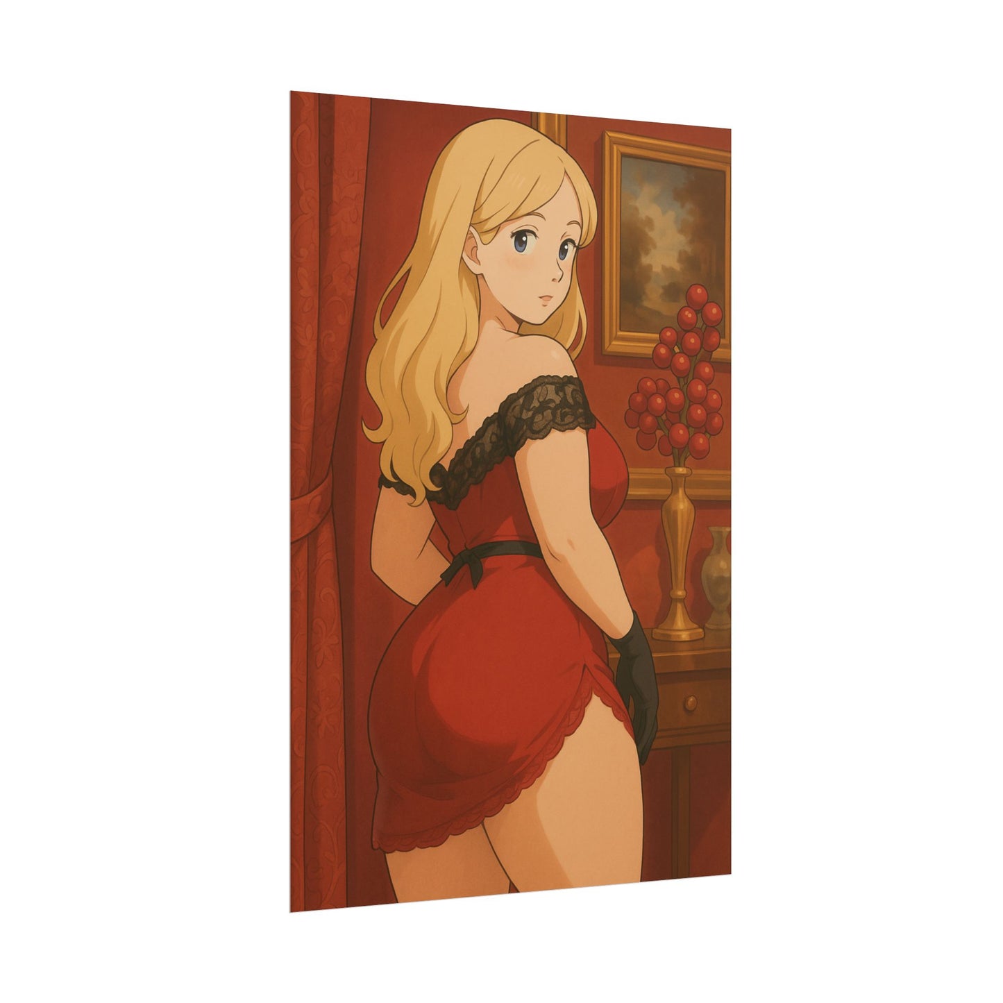 Loco Fits Anime Girls 'Time for a Night Cap' Poster