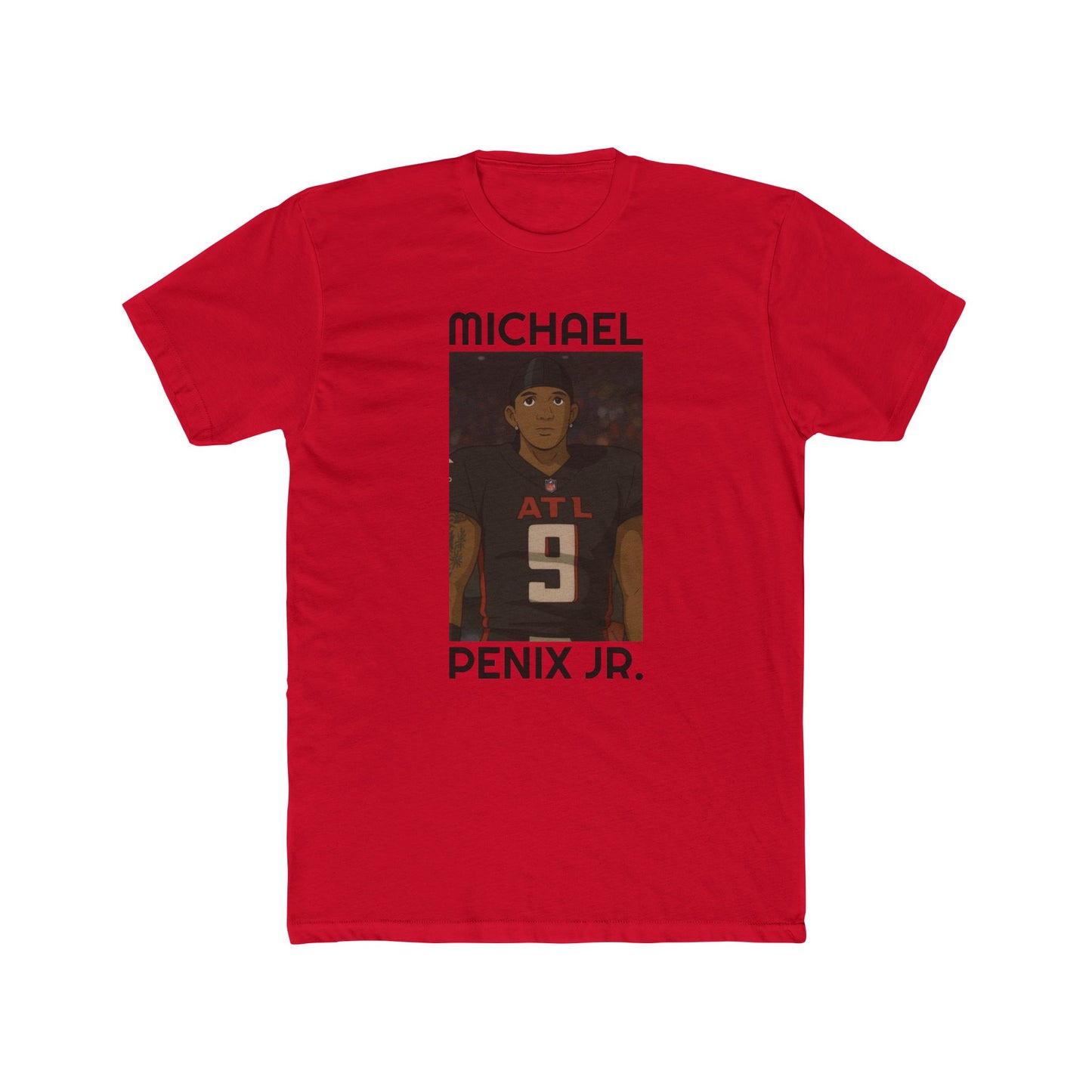 Anime Football 'Michael Penix Jr.' Cotton Crew Tee