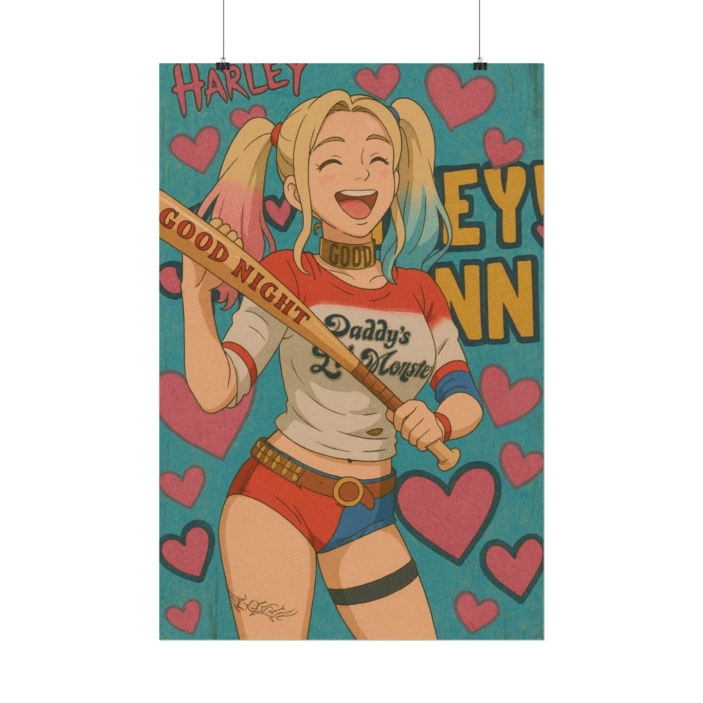 Loco Fits Anime Girls 'Happy Harley' Poster