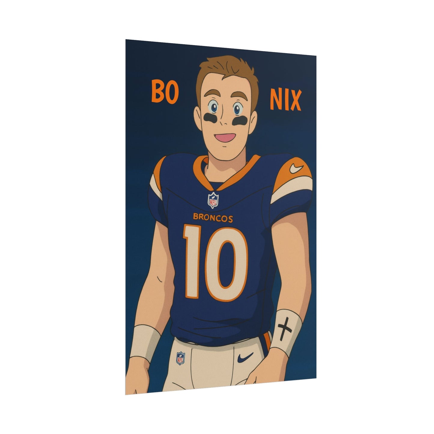 Loco Fits Anime Football 'Bo Nix' Poster