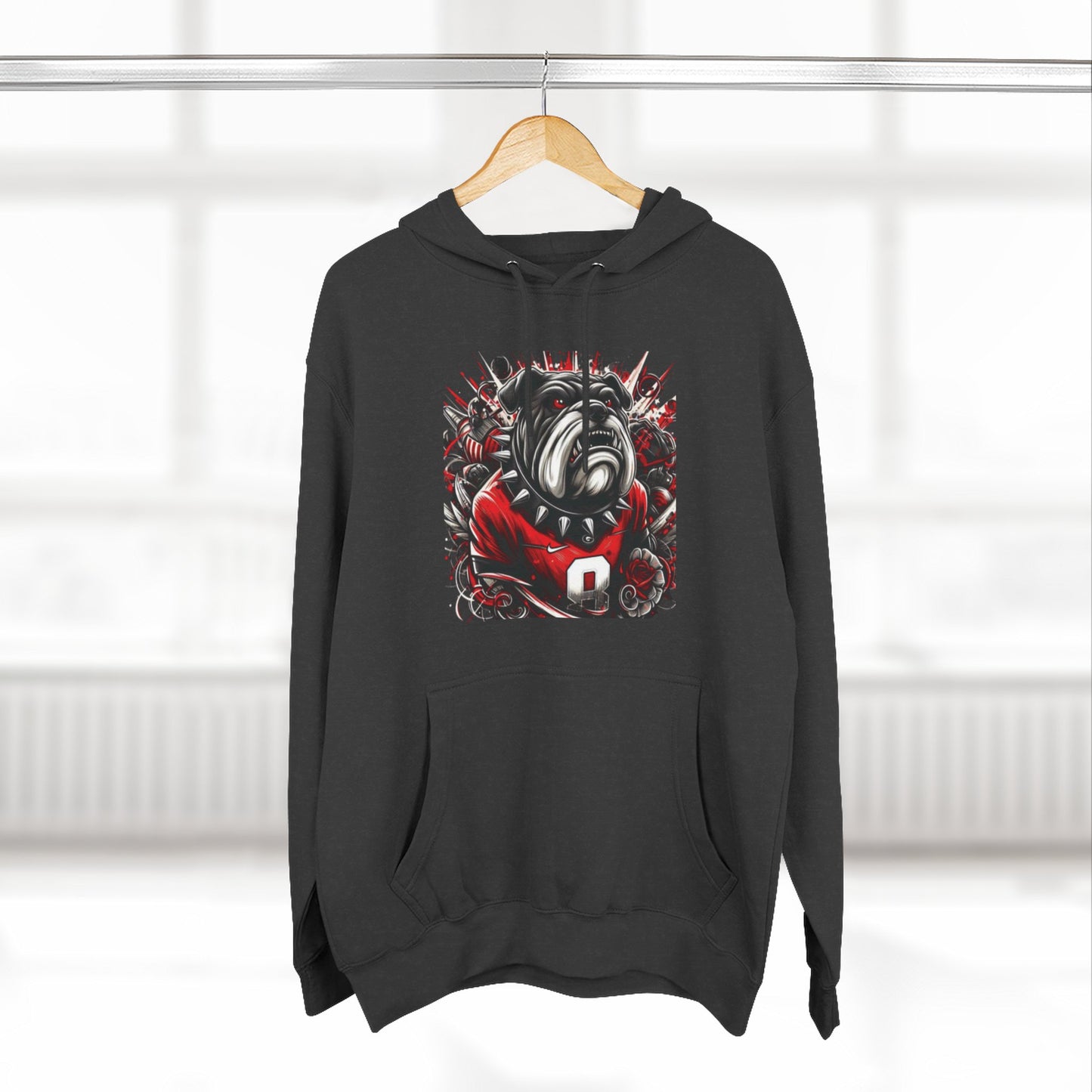 'Georgia Bulldog Cool Portrait' Three-Panel Fleece Hoodie