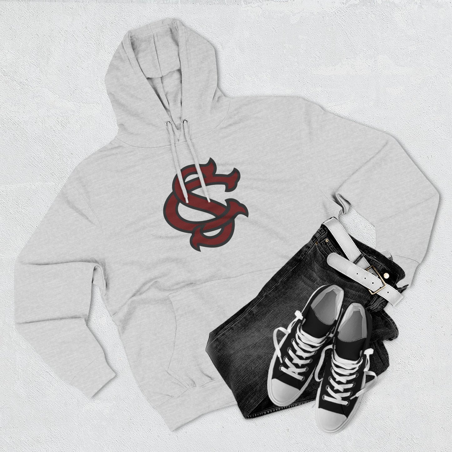 'South Carolina SC' Three-Panel Fleece Hoodie