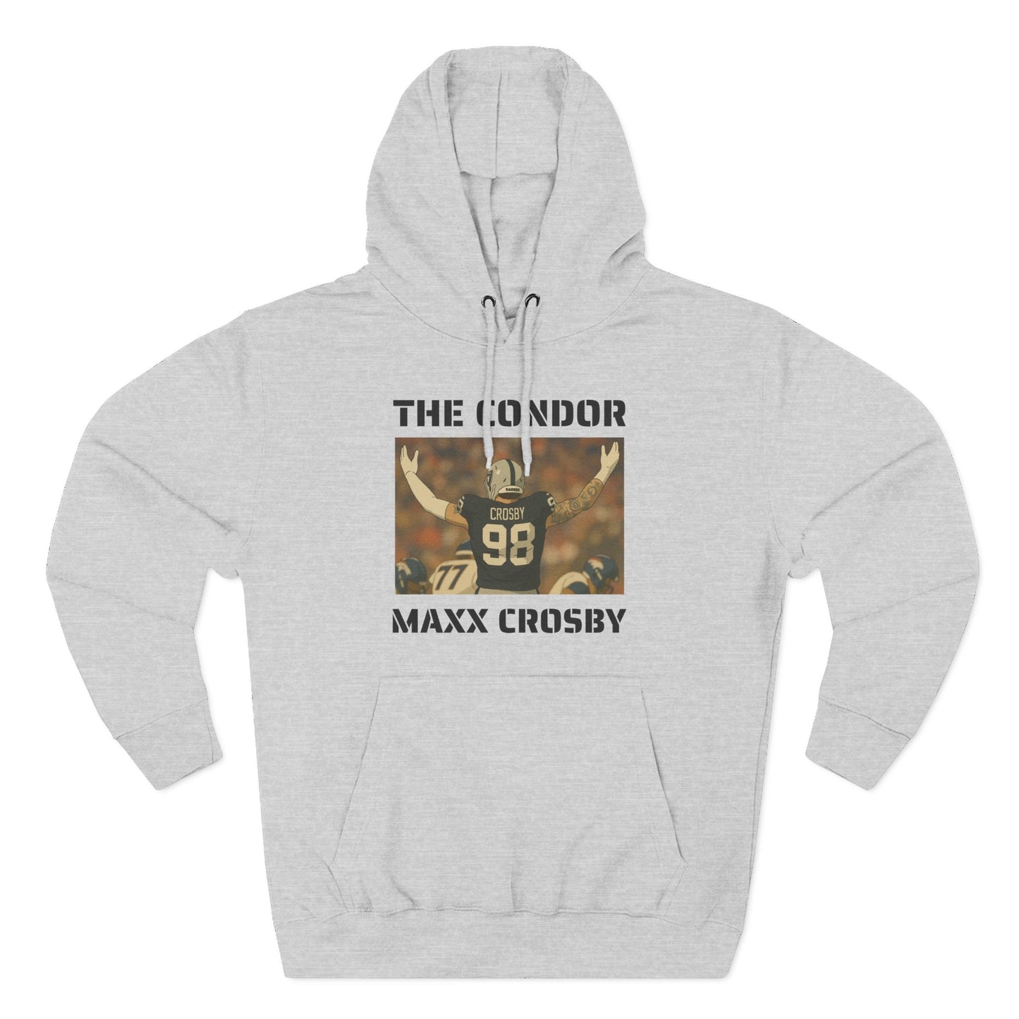 Anime Football 'The Condor Maxx Crosby' Three-Panel Fleece Hoodie