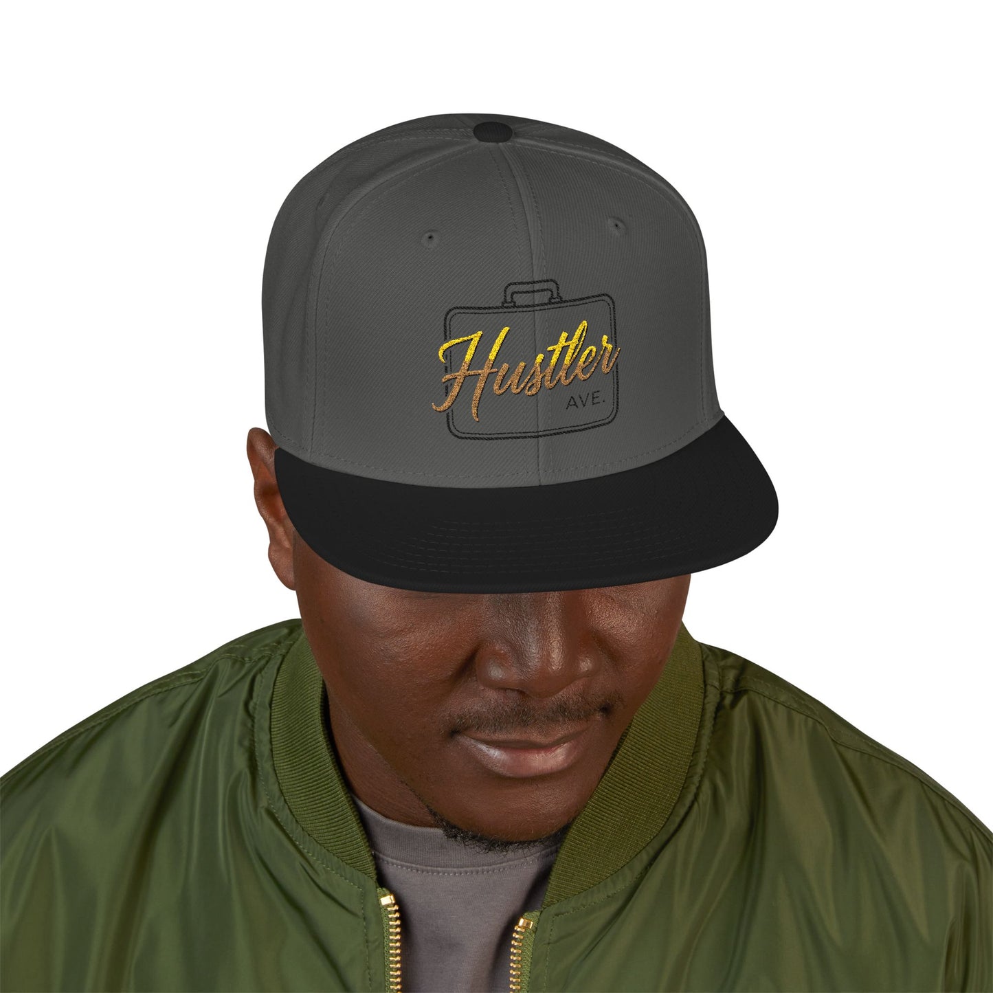 Base "Hustler Ave" All Business Gold Briefcase Snapback