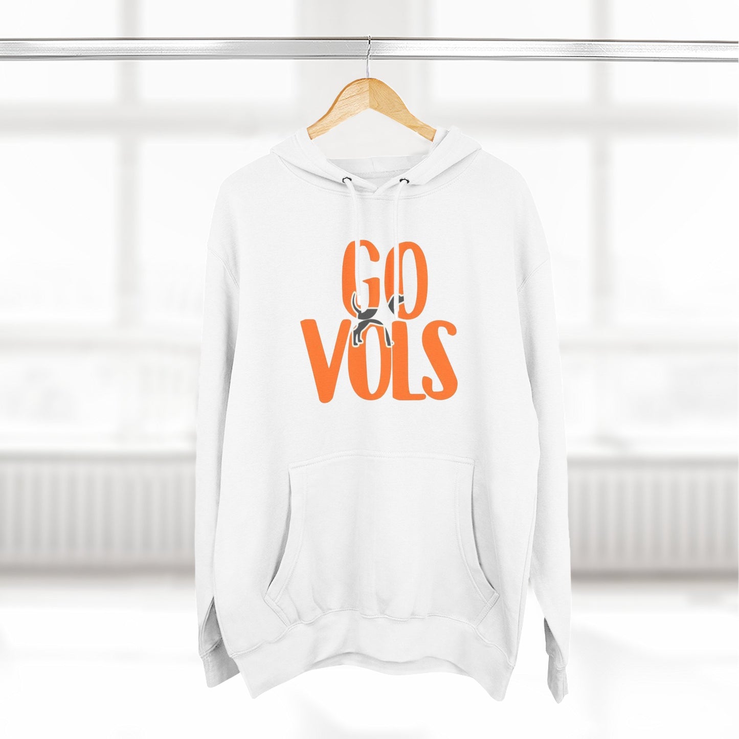 White 'Go Vols' Three-Panel Fleece Hoodie