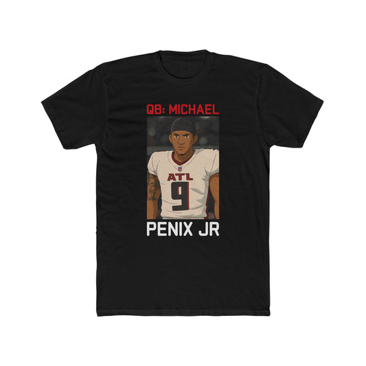 Anime Football 'QB: Michael Penix Jr' Cotton Crew Tee