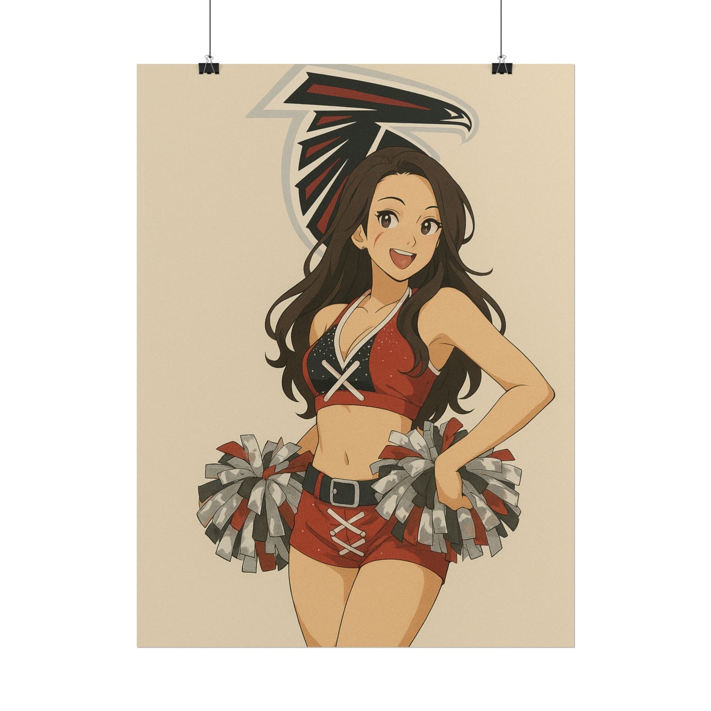 Loco Fits Anime Girls 'Falcons Cheerleader 2' Poster
