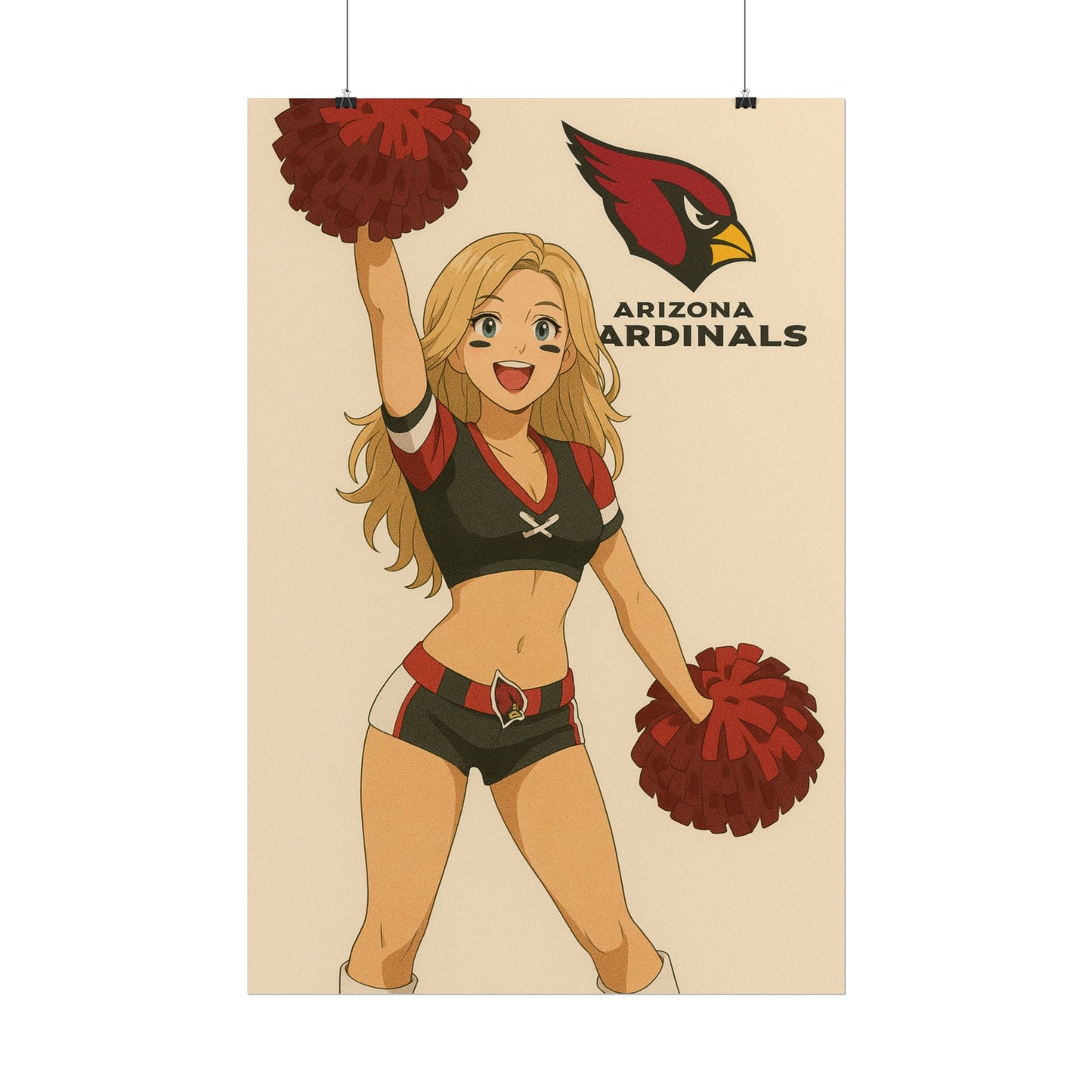Loco Fits Anime Girls 'Cardinals Cheerleader 1' Poster