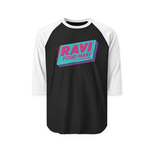 Ravi Food Mart Retro Raglan T-Shirt